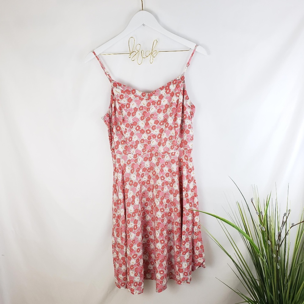 Old Navy Pink Floral Spaghetti Strap Dress